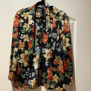 Zara belted floral blazer